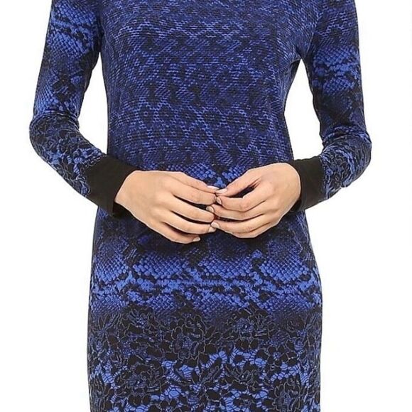 Michael Kors blue, jersey A line dress. - Picture 4 of 6